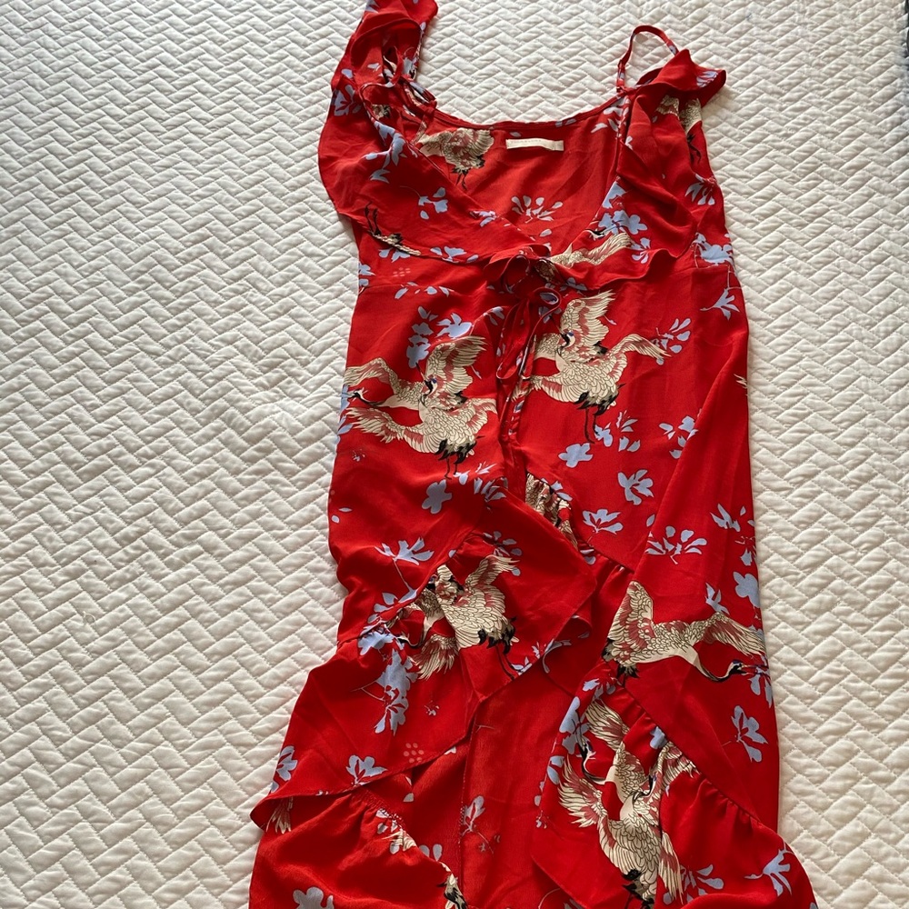 High low red dress